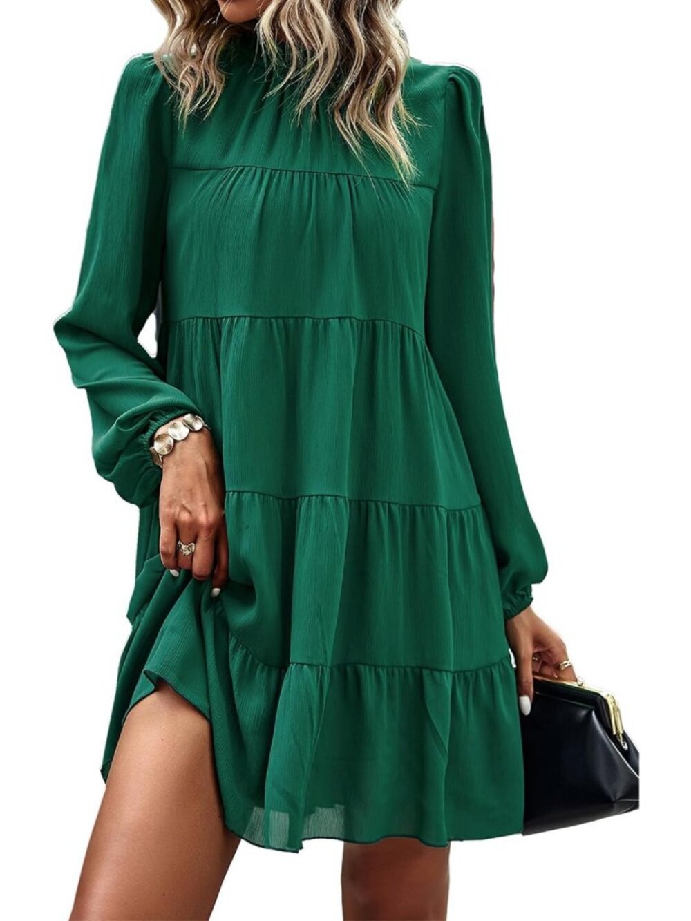Chic Women's Fall Long Sleeve Baby Doll Dress - Trendy, Comfortable & Stylish